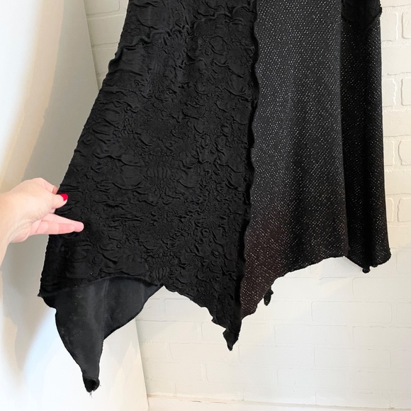 Vintage Y2K Midi/Maxi Skirt Goth Asymmetrical Mixmedia Textured Tweed Stretch XL - Picture 9 of 13